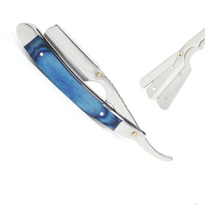 Maquinilla de afeitar profesional de acero inoxidable, corte de borde recto Vintage, para peluquero, de alta calidad - Product Image 1