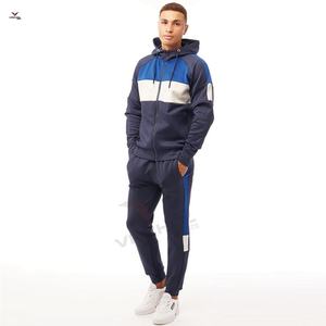 Venta al por mayor de chándal de jogging de forro polar personalizado para hombre, diseño de cremallera con capucha para ejercicio de invierno, gama de estampado sólido, hilo teñido - Product Image 4