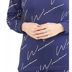 แบรนด์การออกแบบ Tracksuits สำหรับผู้หญิงในสีฟ้าที่มีการพิมพ์ที่กำหนดเอง - Product Image 4