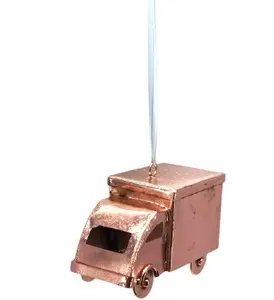 Металлический Железный Лидер продаж, небольшой миниатюрный новогодний подвесной орнамент в форме грузовика, украшение для елки