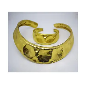 Handmade Đảng mặc thời trang Brass Made hấp dẫn mạ Vàng choker thời trang xu hướng cổ vàng choker cho bán