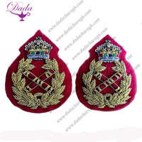 Chaqueta con parche del ejército británico, uniforme General, insignia de rango, corona, Reino Unido