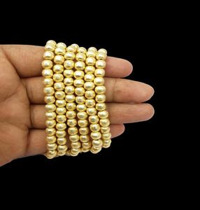 Plaqué or Forme Ronde Bali Perles - Product Image 1