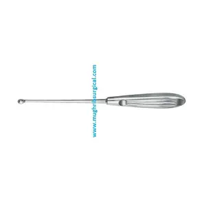 Halle Bone curette with hollow Handle malleable shaft oval no.2 21 cm Surgical Instruments Manufacturer And Exporter
