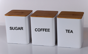 Juego de 3 Recipientes para Azúcar, Café y Té, de Metal Galvanizado con Recubrimiento en Polvo, para Almacenamiento en la Cocina, Gran Venta en <span class=keywords><strong>Amazon</strong></span> - Product Image 5