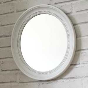 <b>White</b> Oval Wall Mounted <b>Mirror</b> Bevelled Living Room Bedroom Hall Girly Home - Product Image 1