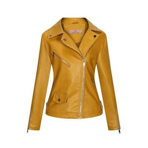 Vente en gros d'usine de qualité supérieure Veste de moto en cuir véritable tricotée décontractée et élégante pour l'hiver pour femmes dans un emballage de qualité supérieure - Product Image 2