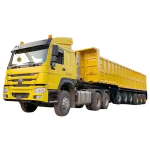 6 Axle 45Cubic/CBM End Dump Tipper Truck Trailer for Sale In Ghana with Best Price