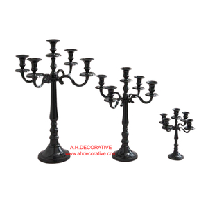 Candelabros hechos a mano de Metal antiguo de lujo con logotipo personalizable de forma cuadrada chapada en oro para decoraciones de eventos de boda - Product Image 4