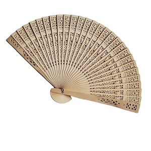 Ready to Ship Wholesale Personalized Folding Bamboo Fans Chinese Sandalwood Wooden Hand Fans for Weddings and Events