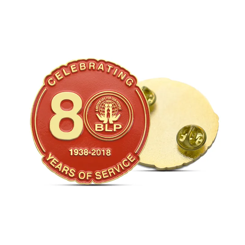 Hot Sale High Quality Silver Gold Plated Custom Logo 3D Brass Metal Zinc Alloy Lapel Pin With Round Shape