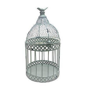 กรงนกโลหะสีดำพร้อมเชือกสำหรับตกแต่งสวนกลางแจ้งทำจากโลหะที่ให้อาหารนกสไตล์โบราณ - Product Image 2