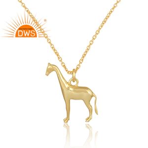 925 Sterling Silver Hammered <b>Giraffe</b> Pendant Necklace for Women Silver <b>Jewelry</b> for Women Gift for Her - Product Image 2