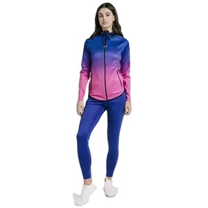 Survêtement d'hiver à capuche zippé pour femme XL/XXXL Sublimation en polyester à séchage rapide Costume de jogging respirant Logo personnalisable pour - Product Image 1