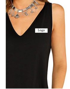 Camiseta de tirantes con cuello en V para mujer, ropa de moda, oferta, venta al por mayor - Product Image 4