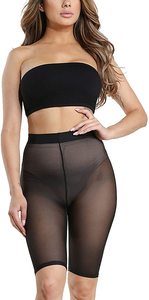 Shorts de motard formels pour femmes, coupe droite, imprimés dentelle, 100 % polyester, séchage rapide, taille mi-haute élastique - Product Image 4