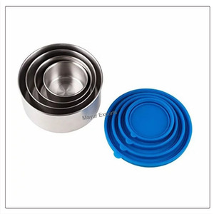 Récipient alimentaire en acier inoxydable anti-fuite à la demande avec couvercle pour la préparation et le stockage des repas disponible à un prix abordable - Product Image 2