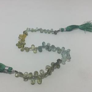 5มม. 6มม. 7มม. หินมอสธรรมชาติพลอยสีฟ้าลูกแพร์เรียบ - Product Image 2