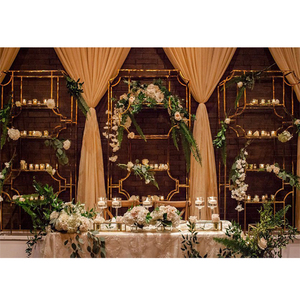 Décoration murale de bougies pour mariage indien, toile de fond romantique pour mariage, tendance à Houston, toile de fond de mariage à bougies au Royaume-Uni - Product Image 1