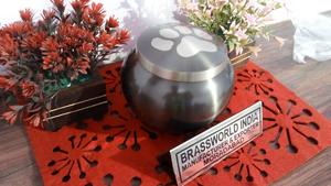 LAITON ANTHRECITE GRIS PET PATTE ODYSSEY URNE FUNÉRAIRE FOURNITURES FUNÉRAIRES - Product Image 3