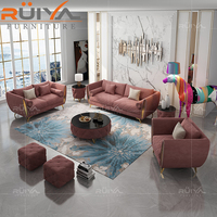 Canapé en velours bleu royal, ensemble de luxe moderne, meubles de salon, livraison gratuite