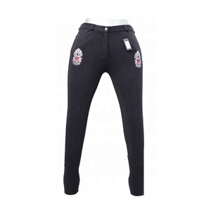 Pantalones de montar duraderos con asiento de silicona hecho de tela tejida - Product Image 3