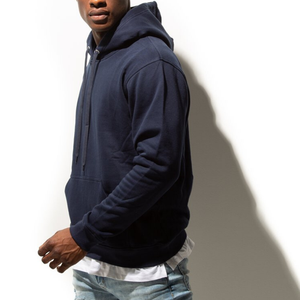 Sweat à capuche 100% coton pour hommes de qualité supérieure avec motif imprimé de poches pour le sport d'automne - Product Image 4