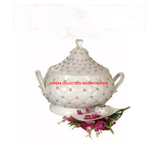 Venta caliente de alta calidad platos de frotamiento blancos de lujo blanco y calentadores - Product Image 2