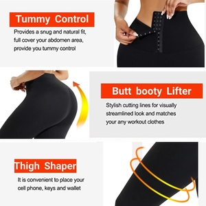 Leggings de Compression pour femmes, contrôle du ventre, tissu respirant, pour Fitness, Yoga, vêtements d'entraînement, grande taille, vente en gros, - Product Image 5