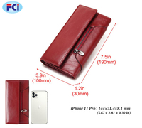 Portefeuille en cuir véritable pour femmes, pochette d'argent à fermeture éclair, porte-carte, bourse pratique de haute capacité, nouveau Style féminin