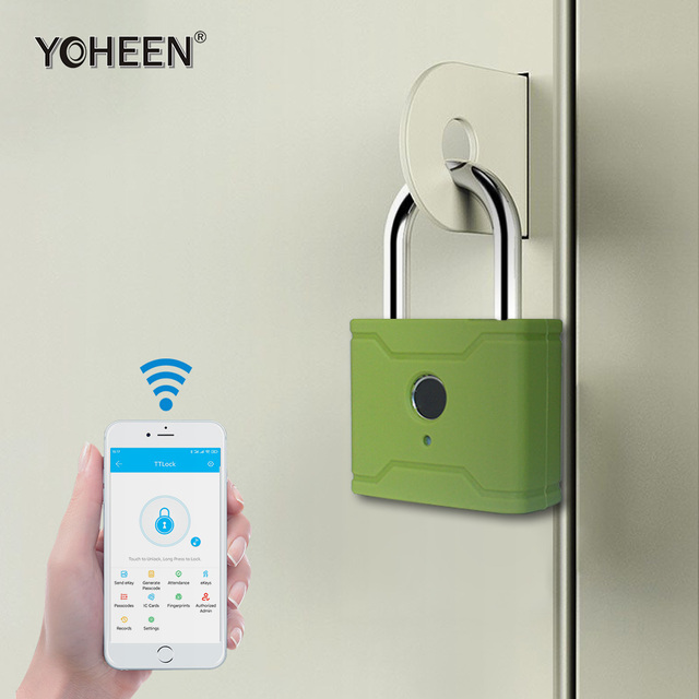 Waterproof Security Electronic Smart Fingerprint Padlock With BLE TT Lock App