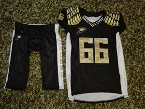 Meilleur prix 2019 Ensemble de maillot de football américain pour hommes adultes OEM Noir Taille plus grande Antibactérien Séchage rapide Personnalisé Équipe Personnalisée - Product Image 4