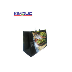 ถุงชอปปิ้งร้านขายของชำแบบใช้ซ้ำได้ผลิตจากผ้าใยสังเคราะห์ใช้ซ้ำได้120gsm 100% จากโรงงานเวียดนาม - Product Image 2