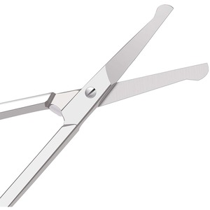 Hot Sale 4 Inch Stainless Steel Manual Eyebrow Scissor Rounded Nose Hair Safety Straight Blade Sharp Blunt Tips <b>Head</b> Beauty Tool - Product Image 1