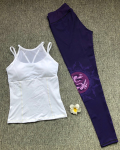 Conjunto de mallas y camisa deportiva para mujer, traje de yoga, diseño personalizado, conjuntos deportivos e informales, nuevo estilo - Product Image 5