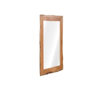 New Latest Design Contemporary Furniture Live Edge Solid Wooden Wall Mirror, Bathroom Mirror in Natural Finish