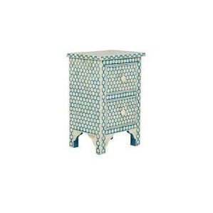 Panana — armoire de rangement moderne à motifs floraux, incrustation d'os, Design Floral élégant fait à la main, planche latérale, pour le salon - Product Image 3