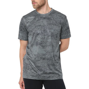T-shirt uni à manches courtes en coton confortable pour hommes, col en O, vente en gros et en ligne en usine - Product Image 6
