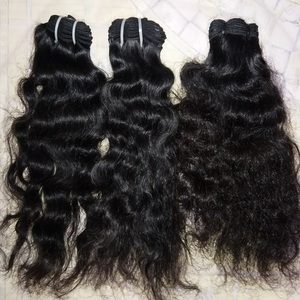 Extensiones de cabello indio virgen, cabello natural liso y rizado, textura sedosa y natural, gran oferta - Product Image 1