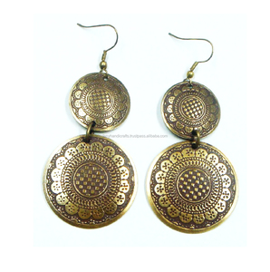 ต่างหูพิมพ์ลายดอกไม้เครื่องประดับของขวัญ rakhi - Product Image 4