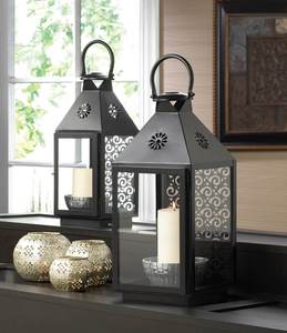 Portavelas de linterna decorativa de Metal antiguo bueno para interiores y exteriores para boda y decoración del Día de San Valentín - Product Image 5