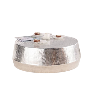 Table basse de taille moyenne au design fabuleux Table de salon en aluminium de forme ronde faite à la main à prix bon marché - Product Image 4