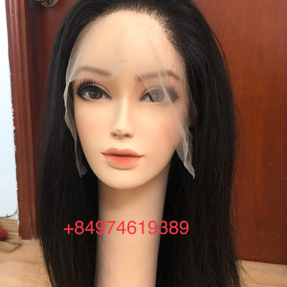 Высококачественный прямой парик 100% ручной работы 100% вьетнамские человеческие волосы