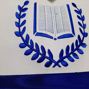 BLEUE MAÇONNIQUE PASSÉ MAÎTRE TABLIER AVEC CHAÎNE COLLIER EN CUIR MAÇONNIQUE TABLIER - Product Image 2