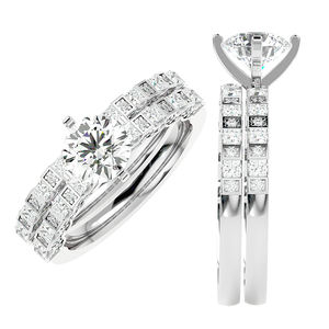 Rikhava Anillo de diamante solitario de pureza de oro blanco de 10 quilates para mujer con diamantes naturales Joyería elegante - Product Image 1