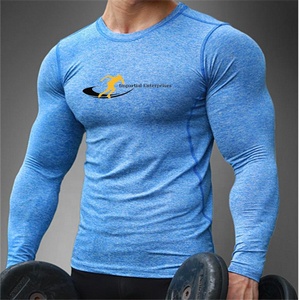 T-shirts de compression unisexes à manches longues en polyester spandex de haute qualité pour le sport - Product Image 2