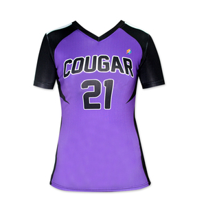 Maillot de volley-ball pour femmes de couleur rouge fabriqué au Pakistan, 100% polyester, respirant et anti-transpiration - Product Image 4