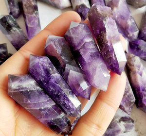 Natural Amethyst Quartz Double Point <b>Crystal</b> <b>Raw</b> Quartz Healing Stone Chakra Gemstone 925 Silver Ring Bulk Wholesale Supplier - Product Image 2