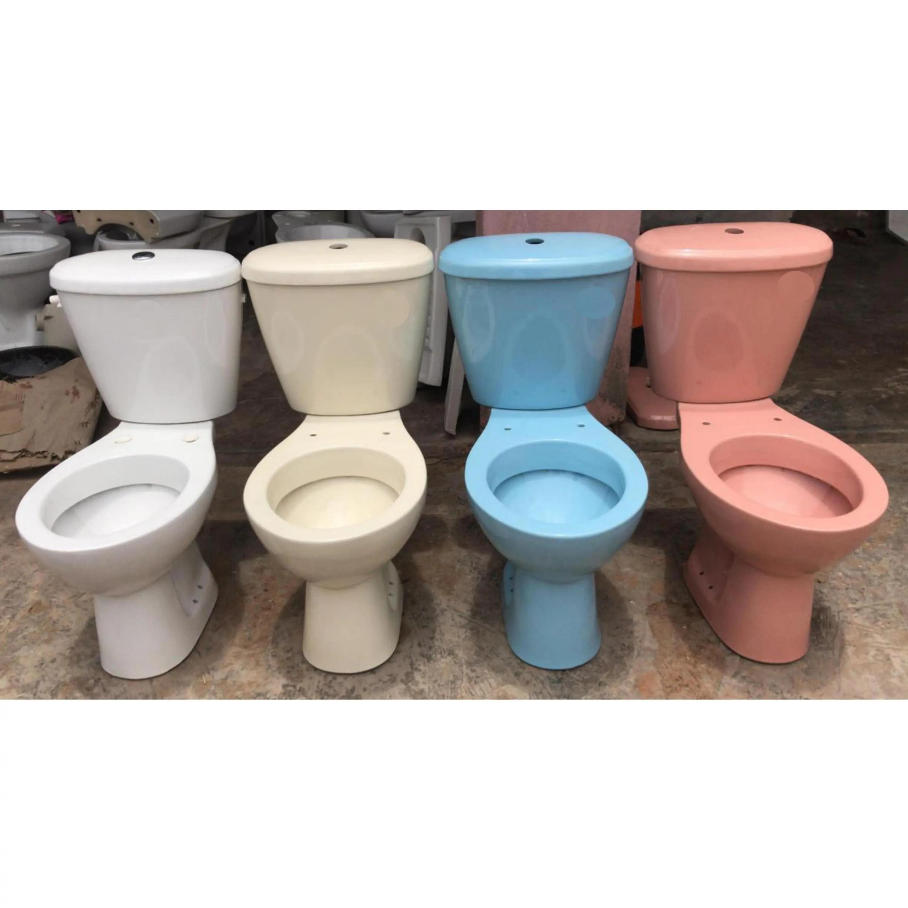Barang Sanitasi Desainer Warna Gading Kloset Air Dua Potong Commode Toilet Seat dari India Kelas 1 Kualitas Premium Harga Terendah