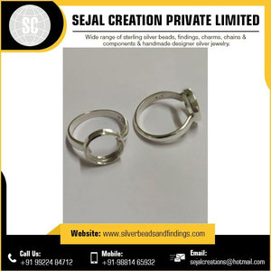 <b>Indian</b> Supplier Offers High Quality Sterling Silver Round <b>Ring</b> with Pearl Wholesale Price Jewelry Findings - Product Image 2